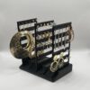 Earrings Holder with earrings on it in the color black