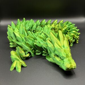 Articulated Gemstone Dragon in the color green/yellow