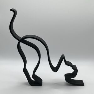 Minimalist Cat Sculpture – Sleek and Modern Decorative Figurine for Home Decor