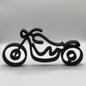 Minimalist Motorcycle Sculpture Black