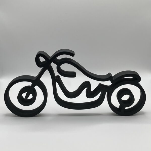 Minimalist Motorcycle Sculpture Black